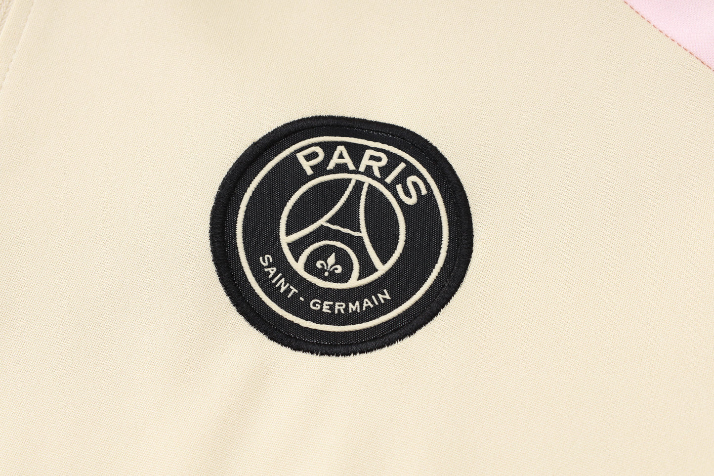 PSG 1/4 Zip Tracksuit Set Beige/Baby-Pink/Black