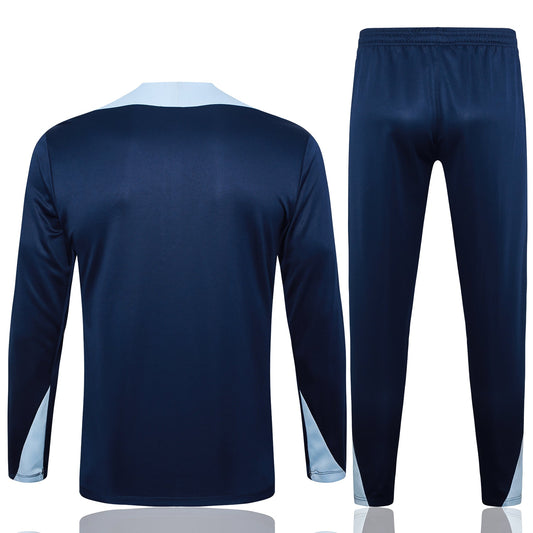 France 1/4 Zip Tracksuit Set Navy/Sky