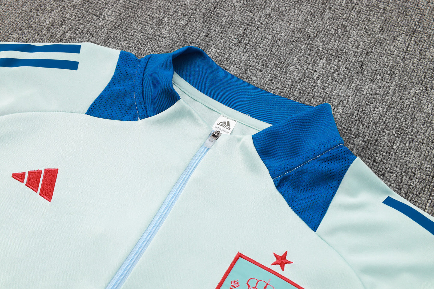 Spain 1/4 Zip Tracksuit Set Blizzard/Crimson/Blue