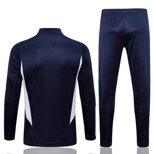 Italy 1/4 Zip Tracksuit Set Navy/White