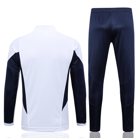 Italy 1/4 Zip Tracksuit Set White/Navy