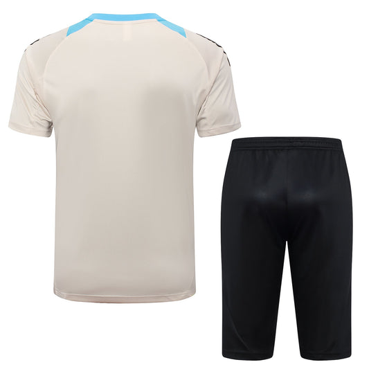 Argentina Training Kit (3/4 Pants) - Beige/Electric Blue/Black