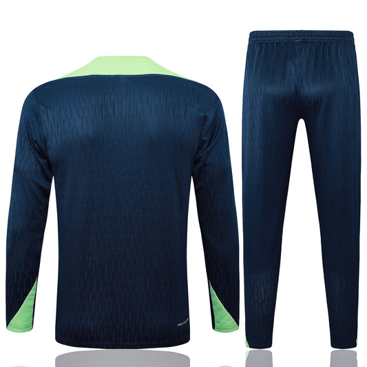 Brazil 1/4 Zip Tracksuit Set Navy/Mint