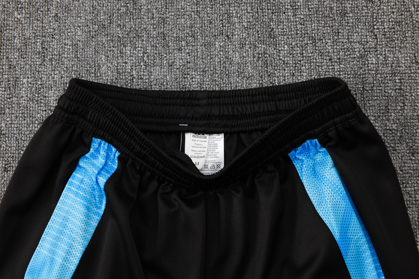 Argentina 1/4 Zip Tracksuit Set Black/Electric-Blue/Gold