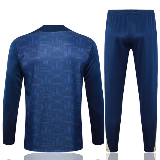 Barcelona 1/4 Zip Tracksuit Set Blue/Navy