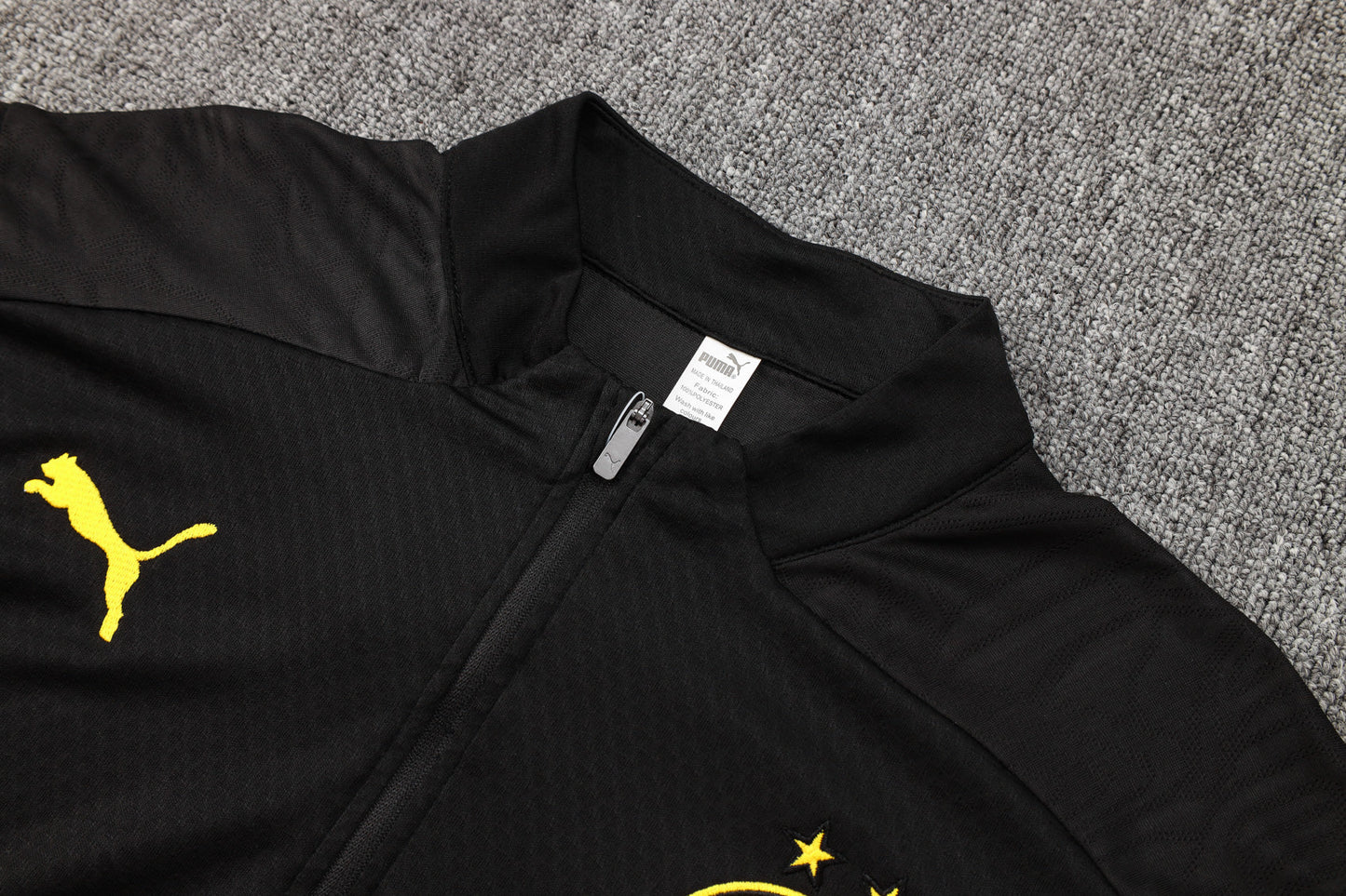Borussia Dortmund 1/4 Zip Tracksuit Set Black/Yellow