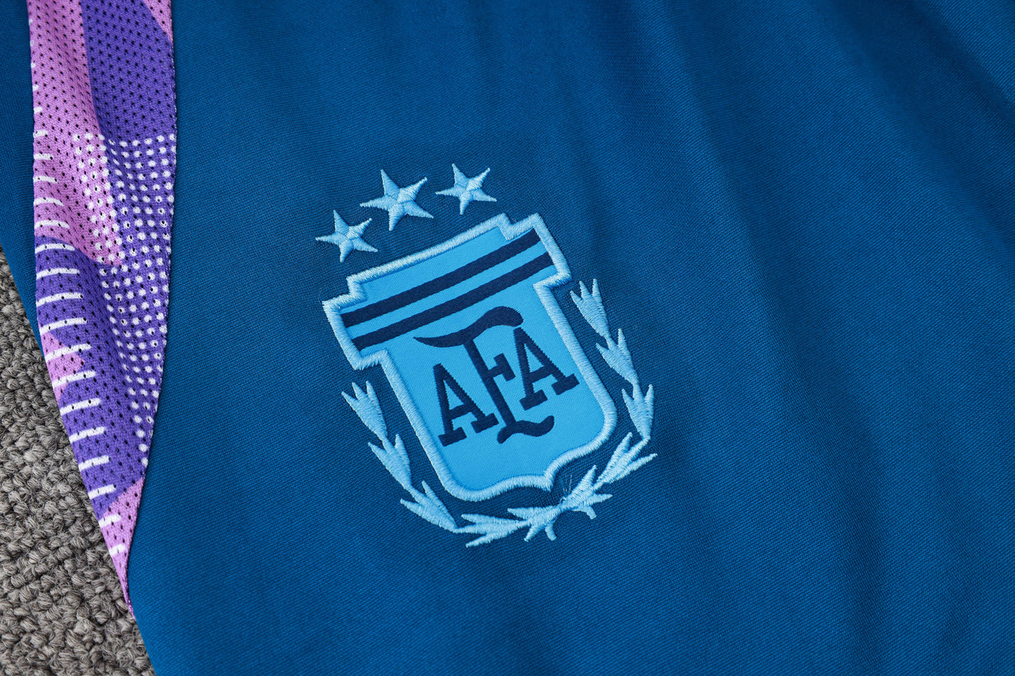 Argentina 1/4 Zip Tracksuit Set Electric-Blue/Purple/Saphire