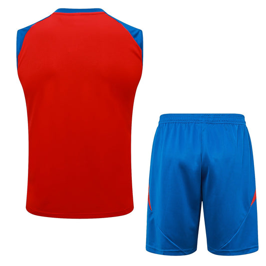 Spain Sleeveless Training Kit - Red/Blue