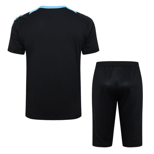 Argentina Training Kit (3/4 Pants) - Black/Electric Blue