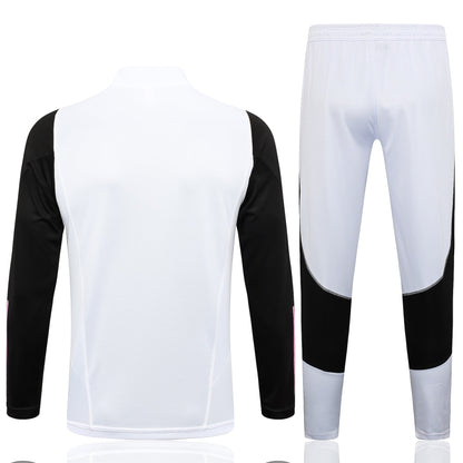 Juventus 1/4 Zip Tracksuit Set White/Pink/Black