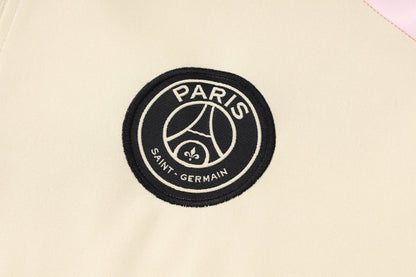 PSG 1/4 Zip Tracksuit Set Beige/Baby-Pink/Black