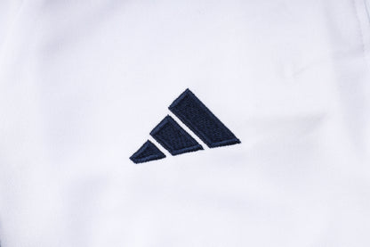 Italy 1/4 Zip Tracksuit Set White/Navy