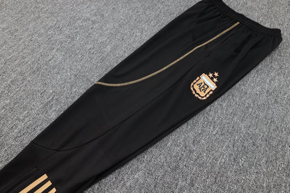 Argentina 1/4 Zip Tracksuit Set Black/Gold