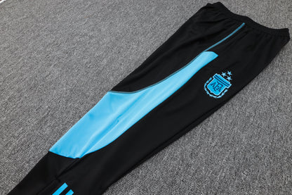 Argentina 1/4 Zip Tracksuit Set White/Electric-Blue/Black