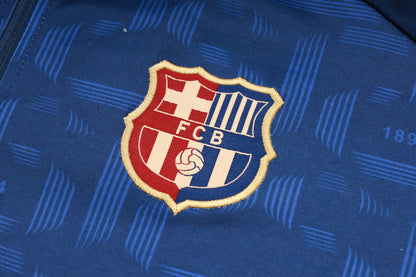 Barcelona 1/4 Zip Tracksuit Set Blue/Navy