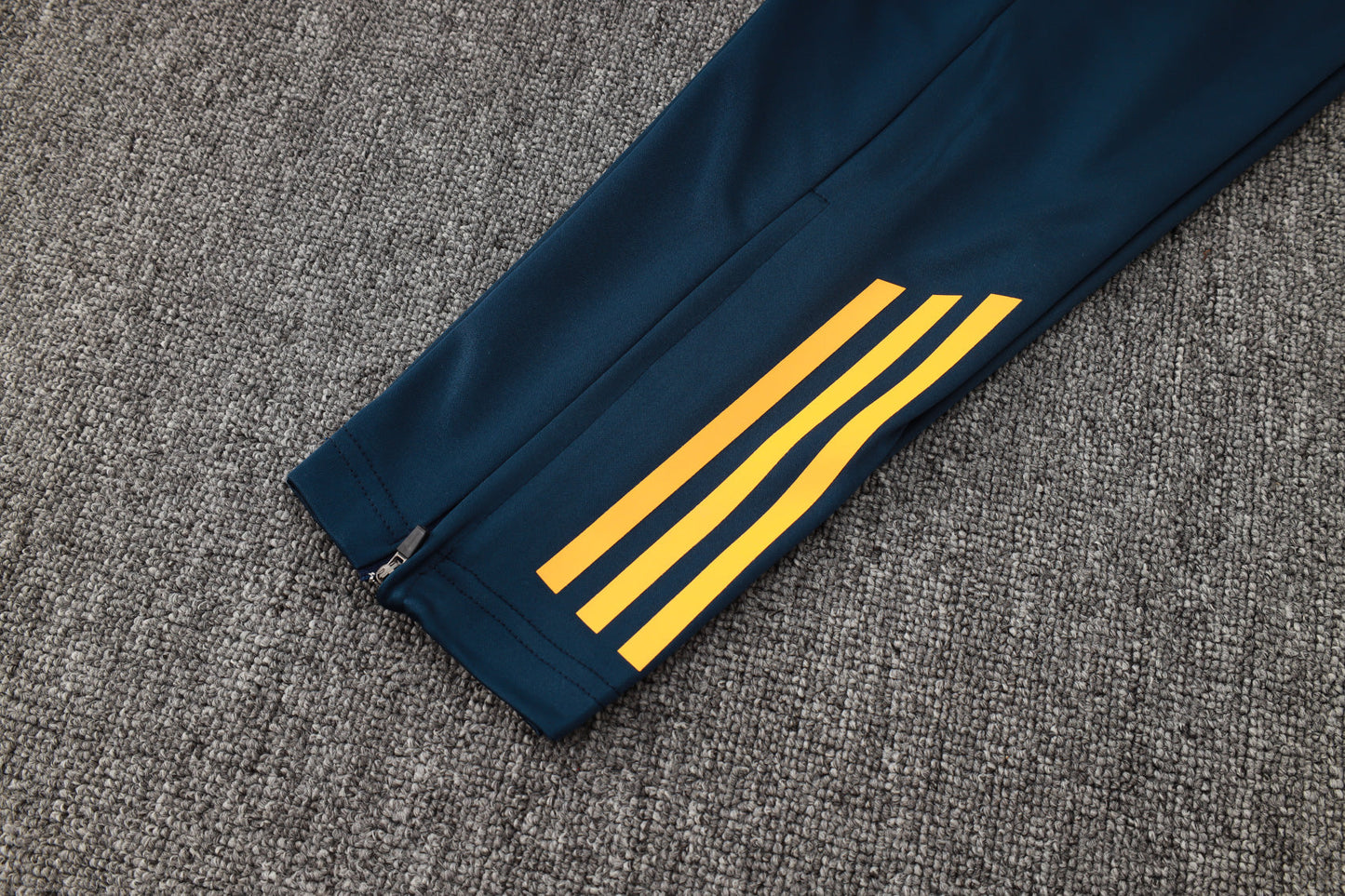 Real Madrid 1/4 Zip Tracksuit Set White/Yellow/Navy