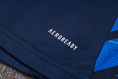 Italy 1/4 Zip Tracksuit Set Navy/Azure