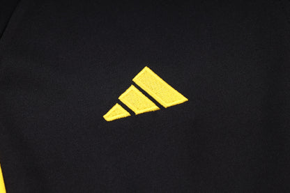 Juventus 1/4 Zip Tracksuit Set Black/Yellow/White
