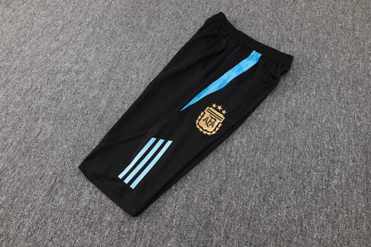 Argentina Training Kit (3/4 Pants) - Black/Electric Blue