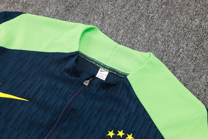 Brazil 1/4 Zip Tracksuit Set Navy/Mint