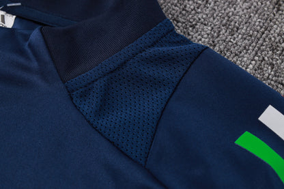 Italy 1/4 Zip Tracksuit Set Navy/Azure