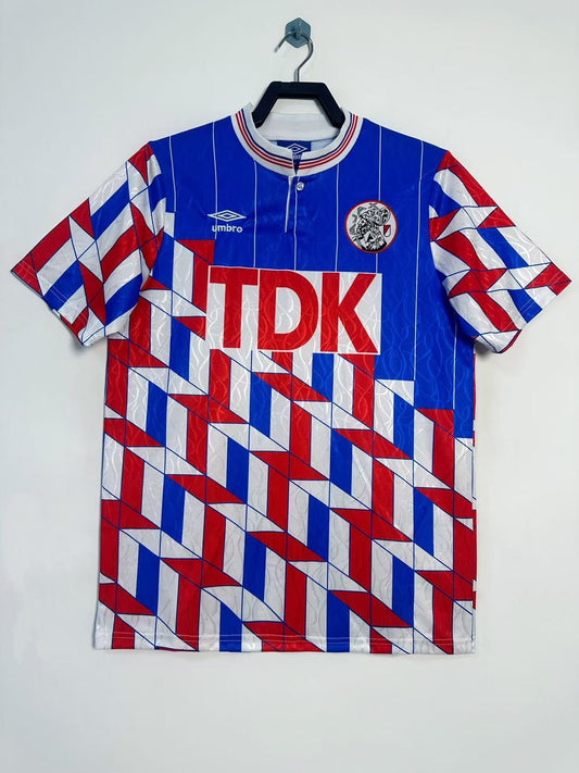 Alt Text: Ajax retro jersey 1989/90 away kit – vintage football shirt