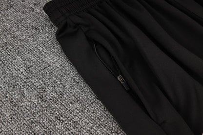 Barcelona 1/4 Zip Tracksuit Set Black/Red/Blue