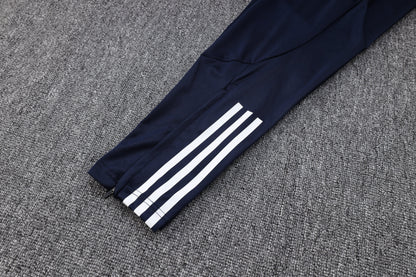 Italy 1/4 Zip Tracksuit Set White/Navy