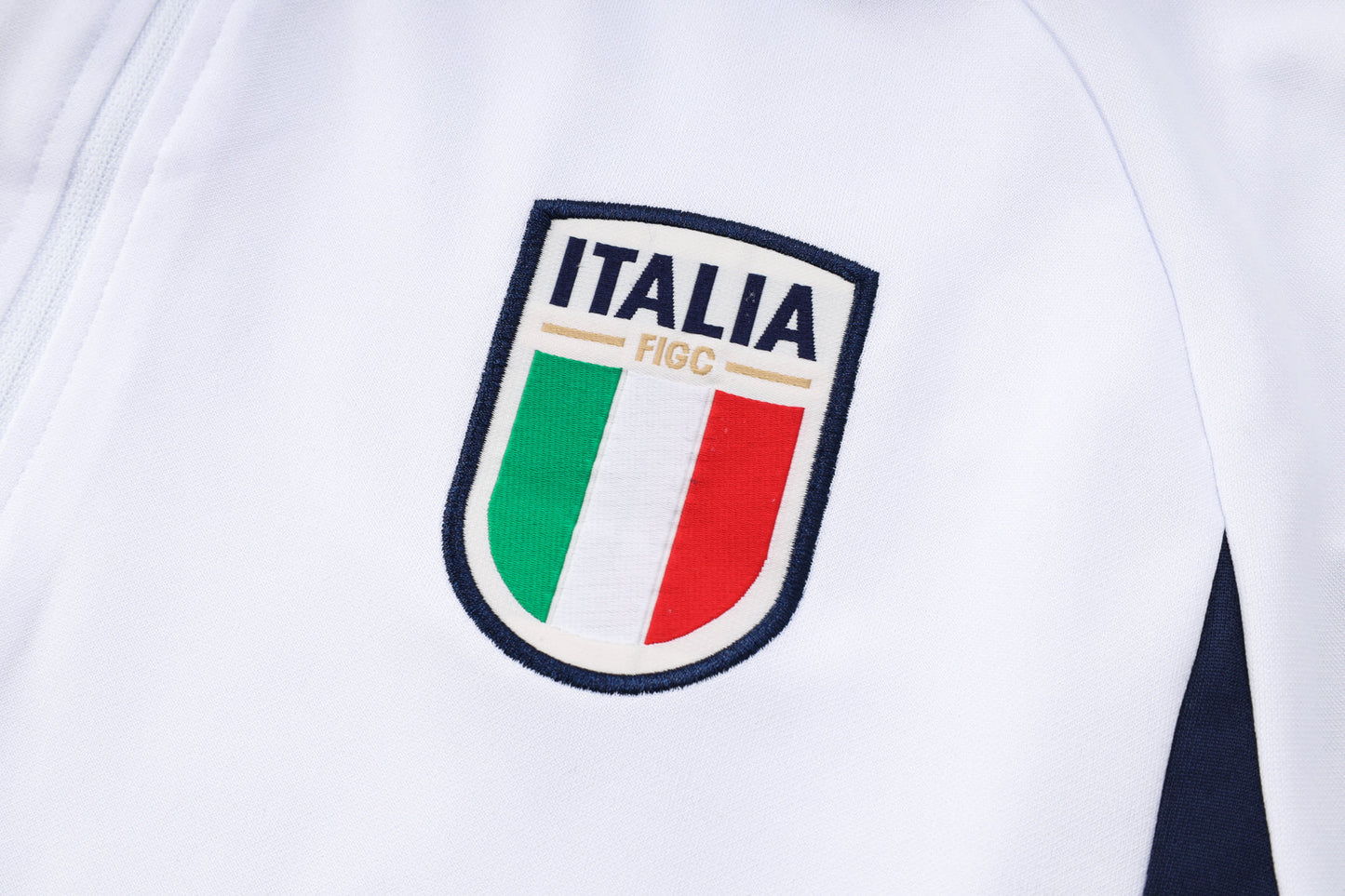 Italy 1/4 Zip Tracksuit Set White/Navy