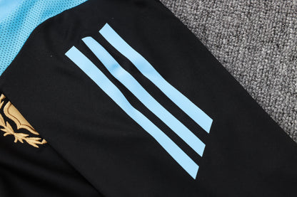 Argentina Training Kit (3/4 Pants) - Black/Electric Blue