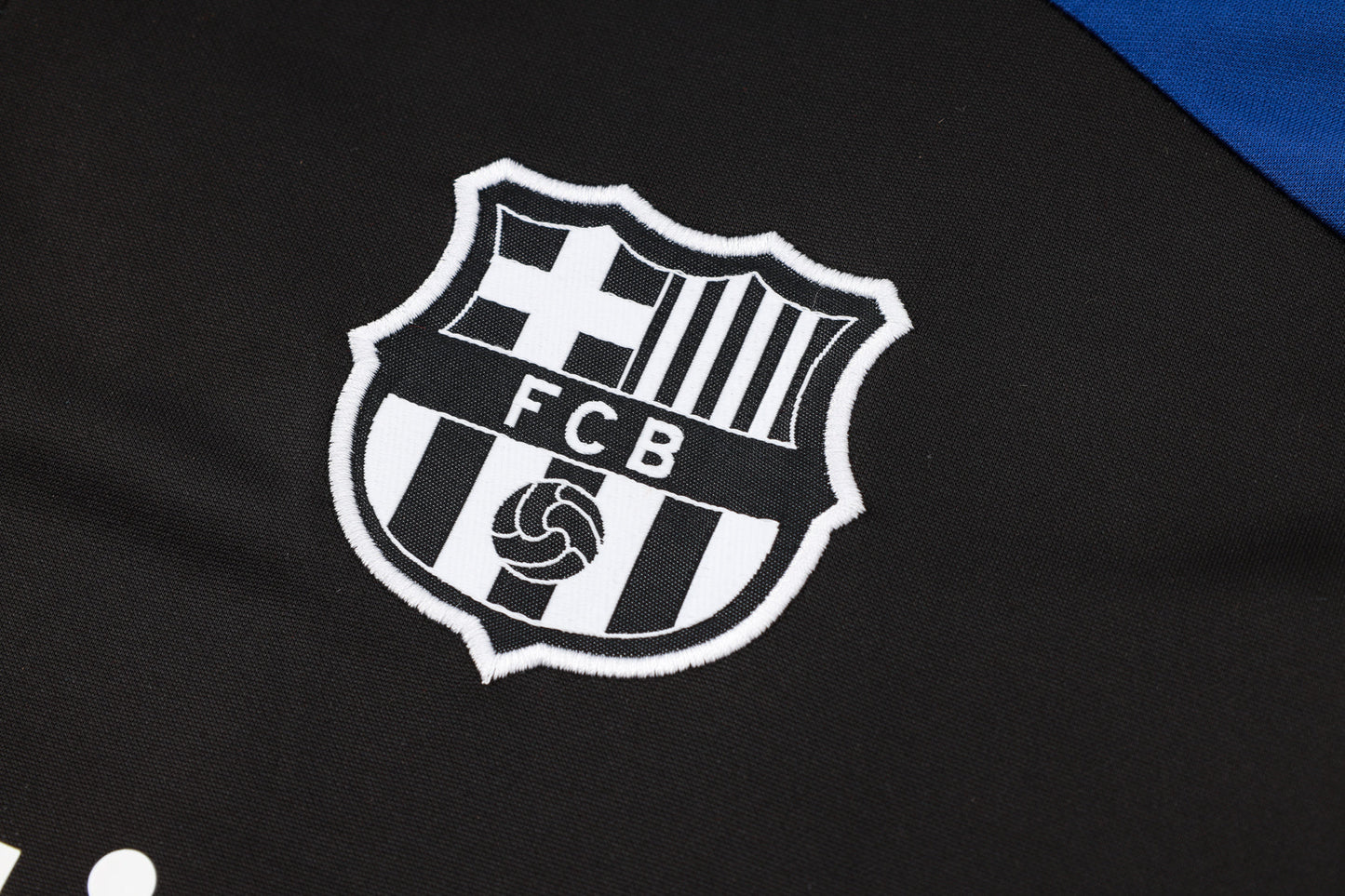 Barcelona 1/4 Zip Tracksuit Set Black/Red/Blue