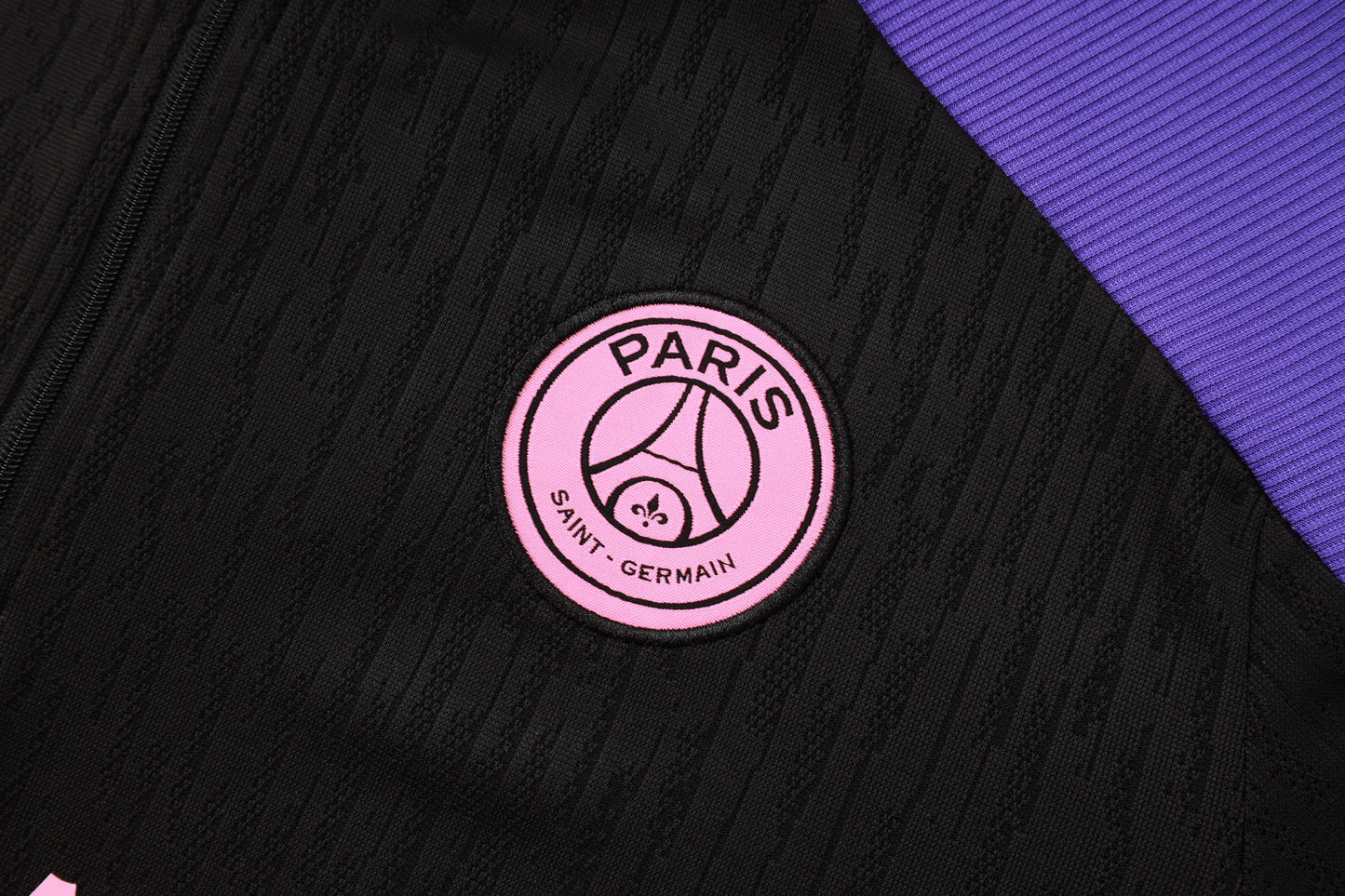 PSG 1/4 Zip Tracksuit Set Black/Purple/Pink