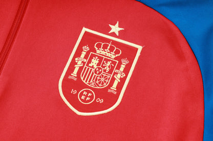 Spain 1/4 Zip Tracksuit Set Red/Blue/White