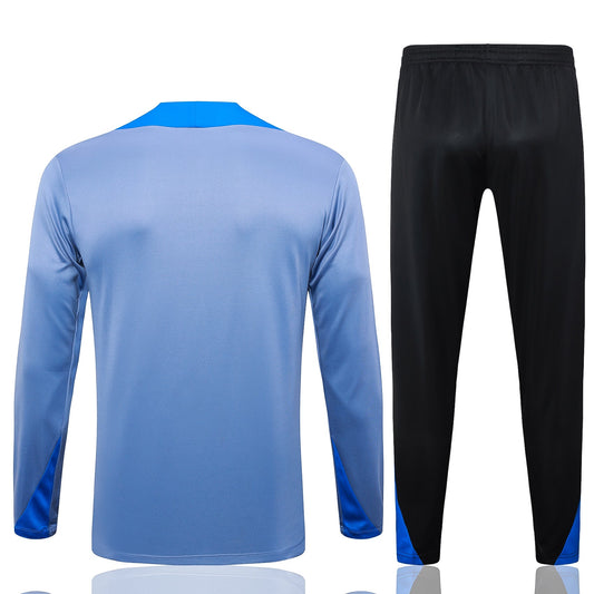 Inter Milan 1/4 Zip Tracksuit Set Baby-Blue/Azure/Black