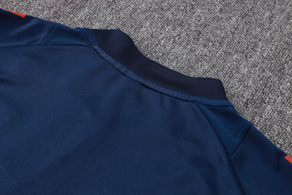 Italy 1/4 Zip Tracksuit Set Navy/Azure