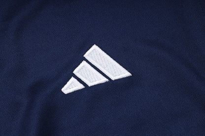 Italy 1/4 Zip Tracksuit Set Navy/White