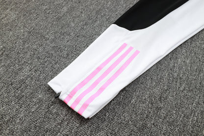 Juventus 1/4 Zip Tracksuit Set White/Pink/Black