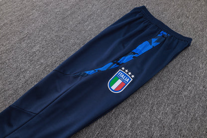 Italy 1/4 Zip Tracksuit Set Navy/Azure
